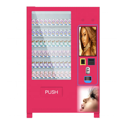 Il touch screen di self service frusta la macchina rosa cosmetica del chiosco dell'OEM del distributore automatico di bellezza dei capelli