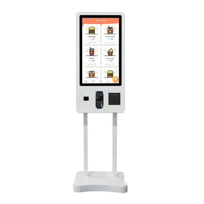 Macchina d'ordinazione di Bill Payment Cash Acceptor Ticket del chiosco di auto bianco