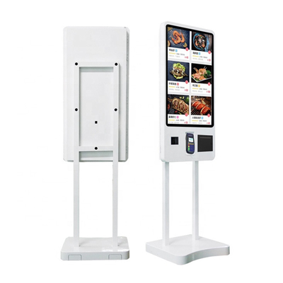 Macchina d'ordinazione di Bill Payment Cash Acceptor Ticket del chiosco di auto bianco
