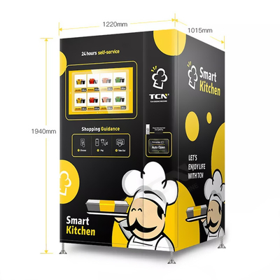 carretti del distributore automatico dell'alimento di capacità 160pcs con il distributore automatico del chiosco di microonda 3000W