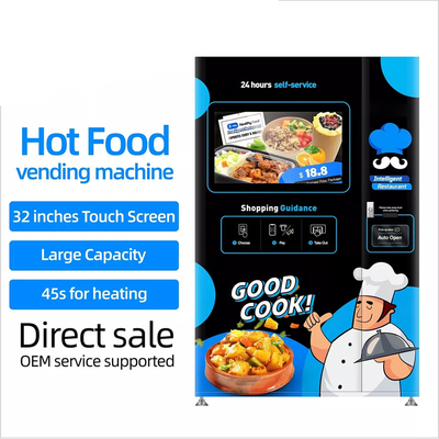 Chiosco caldo del distributore automatico del panino dell'hamburger dell'alimento automatico con il touch screen