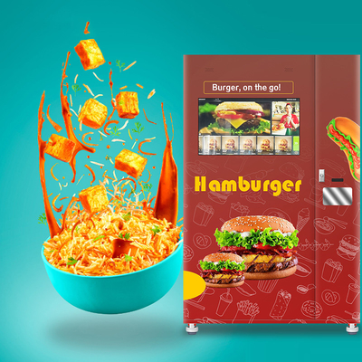 24 ore 32" chiosco del distributore automatico del touch screen per l'alimento caldo dell'hamburger