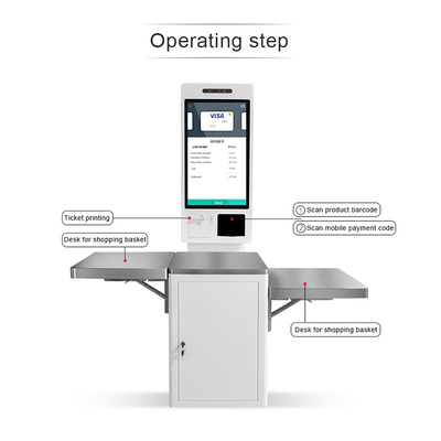 Il self service verifica la macchina di posizione di pagamento del chiosco il supermercato