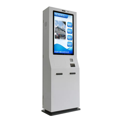 Coda che ettichetta il touch screen a 32 pollici della macchina dell'erogatore della carta di Self Payment Kiosk della stampante della ricevuta