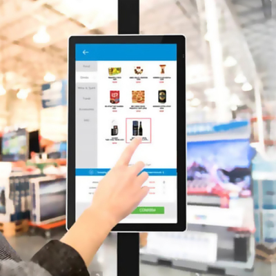 Pagamento del supermercato dell'aeroporto del chiosco self service della macchina fotografica di HD