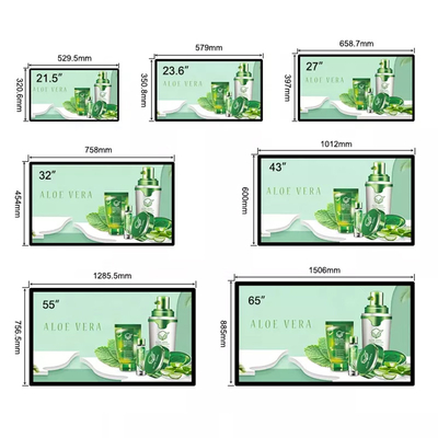 Schermo LCD di pubblicità dell'esposizione di Digital del contrassegno del bordo fissato al muro a 43 pollici del menu