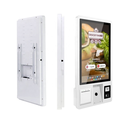 Chiosco d'ordinazione di self service del supermercato con la macchina di pagamento di self service del App del software