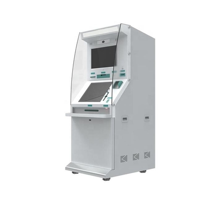 Macchina per il deposito di contantiMacchina per il deposito di contanti a doppio schermo per pagamenti con chiosco bancario