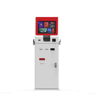 Chiosco self service d'ordinazione di pagamento del touch screen con il lettore di codici a barre