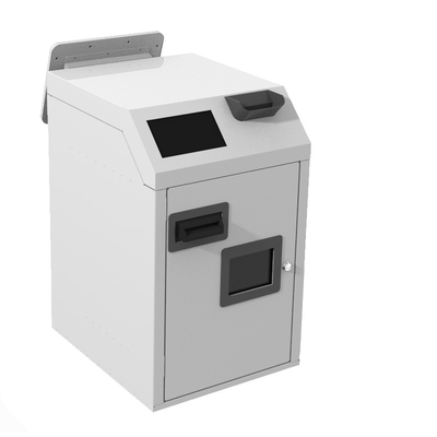 Contanti del touch screen che riciclano il chiosco self service della macchina CRS con il lettore di codici a barre