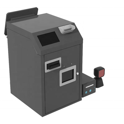 Contanti del touch screen che riciclano il chiosco self service della macchina CRS con il lettore di codici a barre