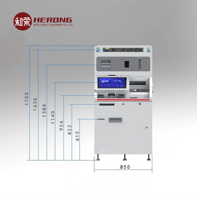 850 mm di larghezza Smart Teller Machine Lobby STM 19 Inch Financial Equipment