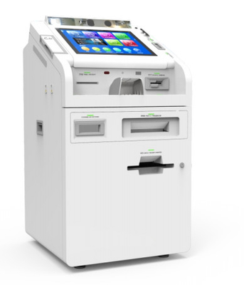 19 pollici angolo dello schermo tattile regolabile bianco compatto attrezzatura bancaria di servizio STM Smart Teller Machine