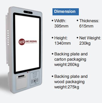 Cashless KIOSK-K35W User-friendly High Intelligent