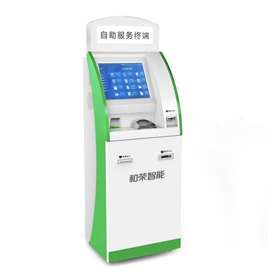 Chiosco all'aperto del touch screen di pagamento di self service con stampa termica della foto di BANCOMAT