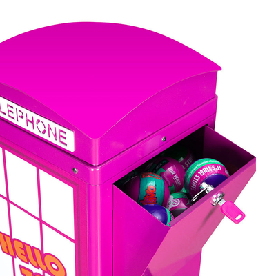 Forma della cabina telefonica del chiosco del distributore automatico del gioco di divertimento