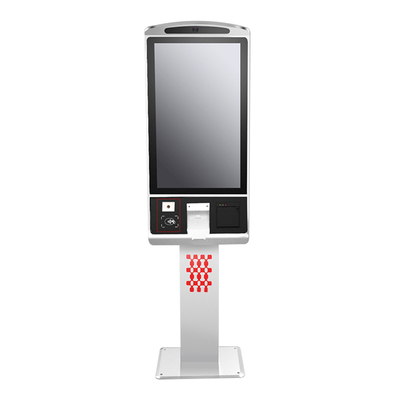 Macchina di pagamento a schermo tattile da 32 pollici Chiosco con stampante termica e scanner di codici Qr