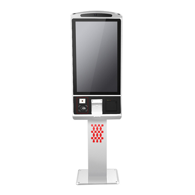 Macchina di pagamento a schermo tattile da 32 pollici Chiosco con stampante termica e scanner di codici Qr