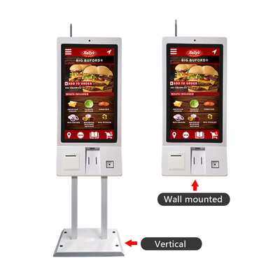 servizio d'ordinazione del chiosco di self service dell'hotel del menu del ristorante della banca della coda dello schermo attivabile al tatto con il supporto del lettore di schede