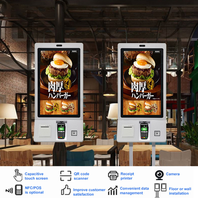 Fast food a 32 pollici interamente nel chiosco d'ordinazione di pagamento di self service dell'One Touch