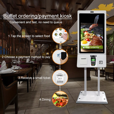 Fast food a 32 pollici interamente nel chiosco d'ordinazione di pagamento di self service dell'One Touch