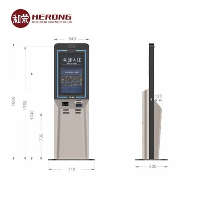 Hotel self-service check in kiosk schermo da 32 pollici con touch capacitive 50nits